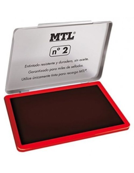 TAMPON METALICO Nº2 ROJO ALMOHADILLA 109X70MM MTL